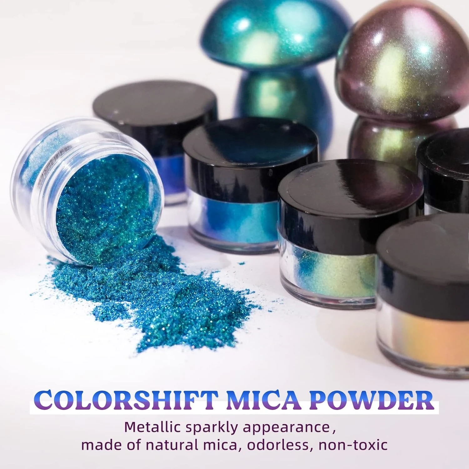 Mica Powder Colorant - 18-цветная пудра-хамелеон: меняющая цвет пудра, идеально