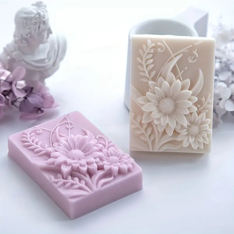 Soap Making Scents - 3D цветок квадратное мыло силиконовая форма