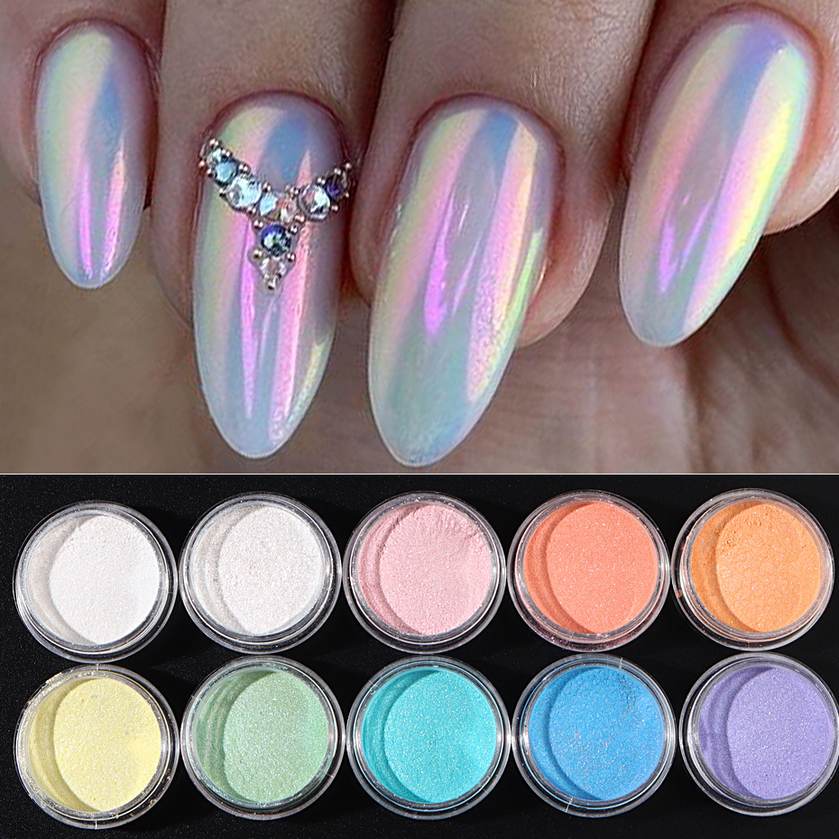 Mica Powder Colorant - 10 шт. набор, порошок для ногтей