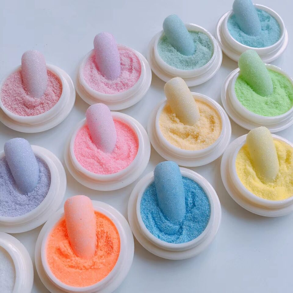 Mica Powder Colorant - 12 цветов/набор, пудра для ногтей, блестящий