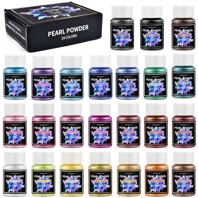 Mica Powder Colorant - 6/24/30 цветов, краска для эпоксидной смолы,