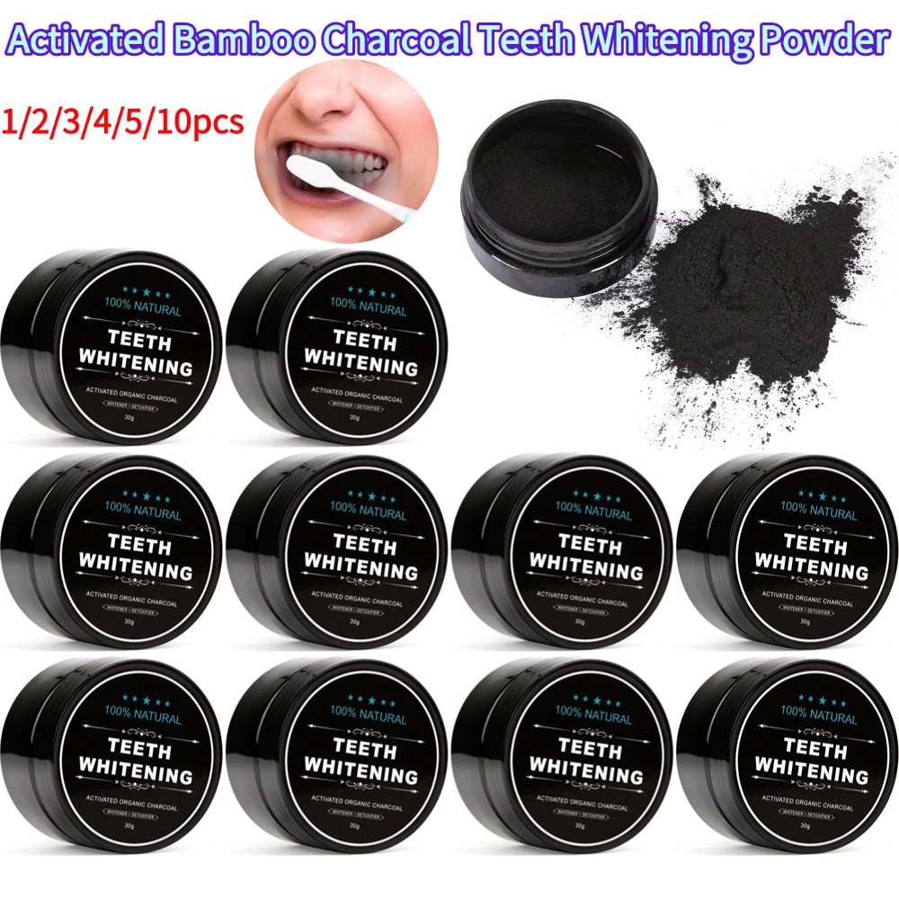 Activated Charcoal Powder - Отбеливающий порошок для зубов, натуральный органический