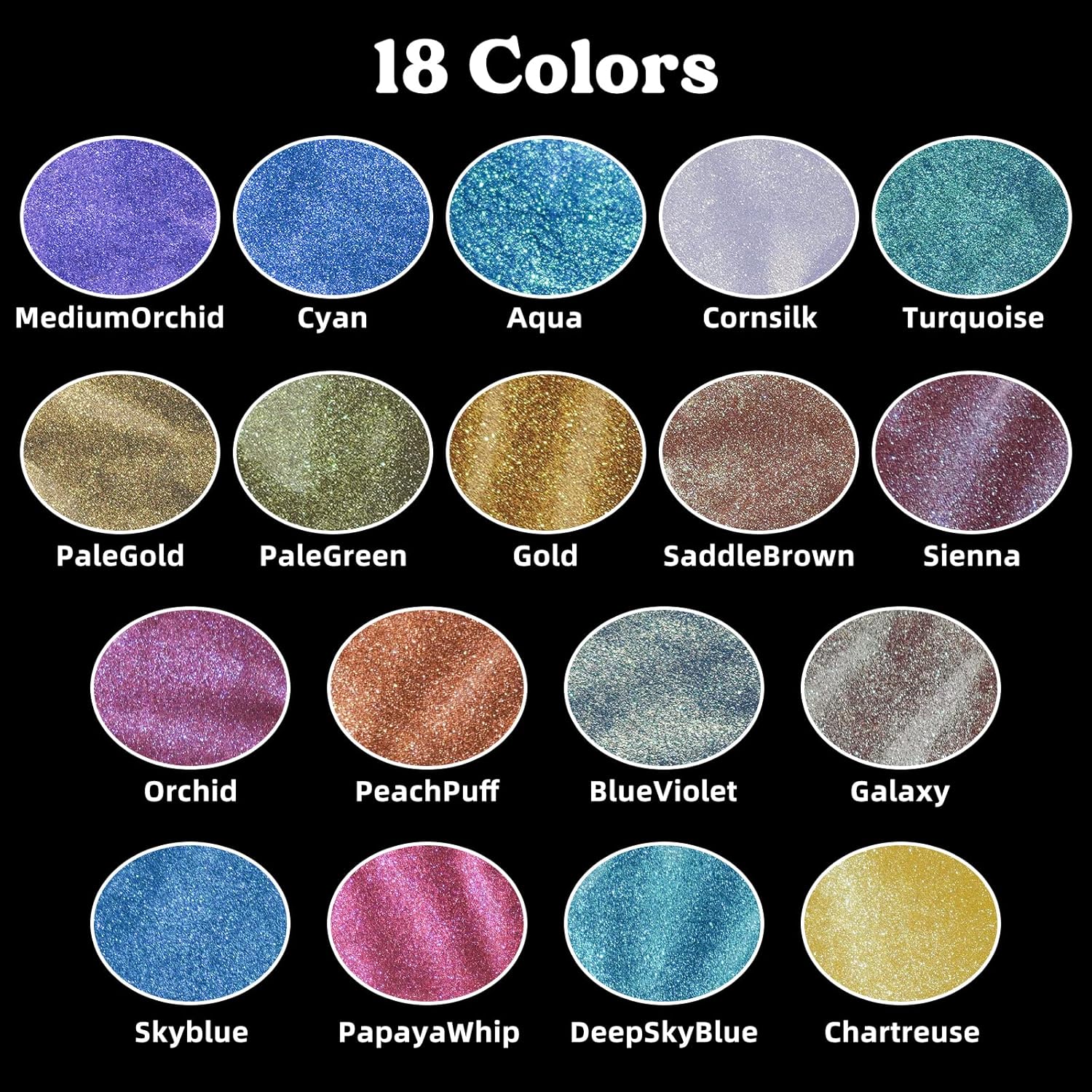 18-цветная пудра-хамелеон: мен – обзор и цена Mica Powder Colorant