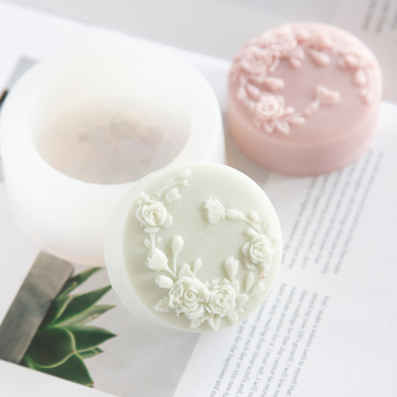 Круглая форма с цветком розы,  – обзор и цена Soap Making Scents